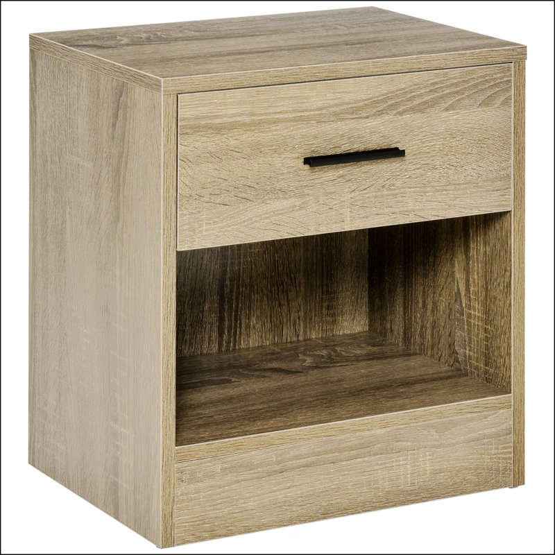 Small End Table With Storage Shelf And Drawer