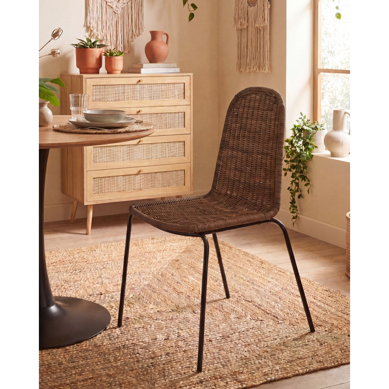 Detmer Upholstered Dining Chair, Dark Brown