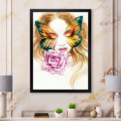 «Colorful Fashionista Woman Portrait IV», art mural sur toile Glam