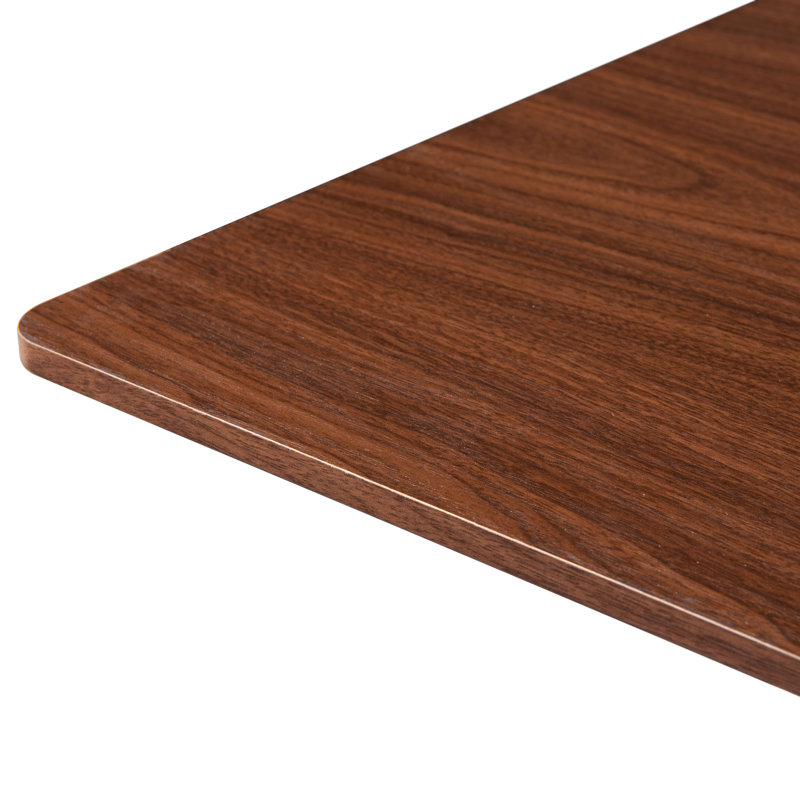 Valleta Metal Base Dining Table, Black, Brown
