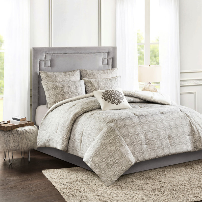 Édredon 6 pièces, très grand / très grand, broderie réversible en coton