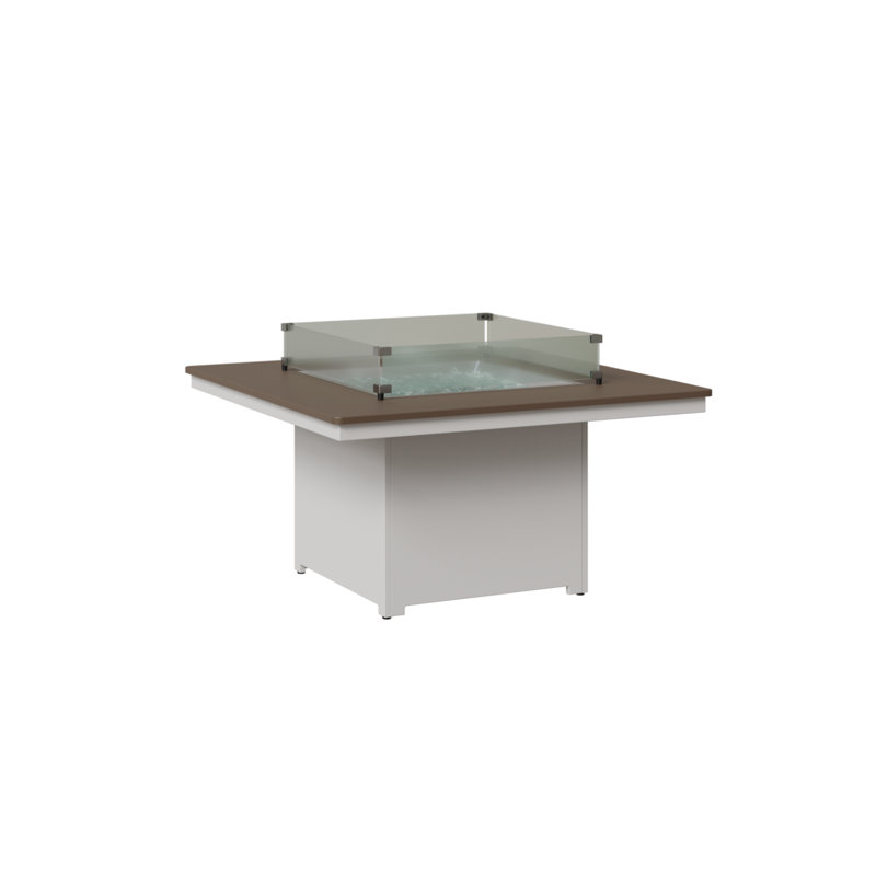  Table de foyer d'extérieur Numa Marine, H 24,75 po x l 47 po x P 47 po, Argile
