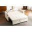Lit convertible 56,6 po beige avec réversible, ports, support pour téléphone et poche latérale, rangement réglable