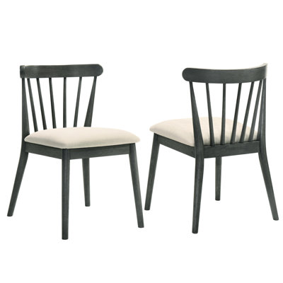 Rustic 2 - Piece Gray Solid Wood Folding Dining Chairs In Design, Comfortable Back, Quick Installation For Outdoor Spaces Chairs, Frame Made Of Wood, Ergonomic Seating, Easy Assembly