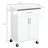 Kitchen Island on Wheels, Rolling Kitchen Cart with Stainless Steel Countertop, Drawer, Towel Rack and Spice Rack, Utility Storage Trolley-581421550