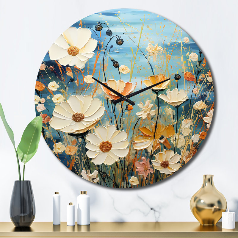 Chantele - Horloge murale florale, Grand