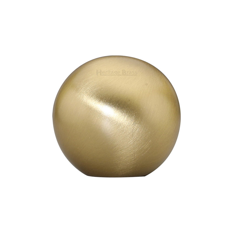 Heritage Brass Cabinet Knob Globe Design 25mm