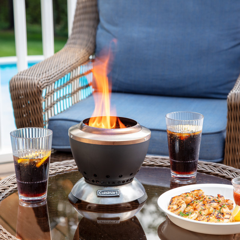 7.5-In. Cleanburn Smokeless Outdoor Tabletop Fire Pit with Dual Fuel Compatibility