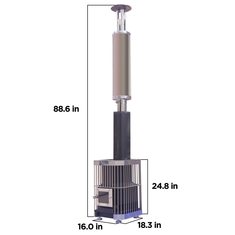 ALEKO Stainless Steel Wood Burning Sauna Heater with Chimney Kit