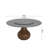 Ikerne 5Pcs Gray Dining Table Chairs Set With Lazy Susan-916999562