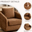 Fauteuil d'appoint pivotant en chenille Conway-1069960991