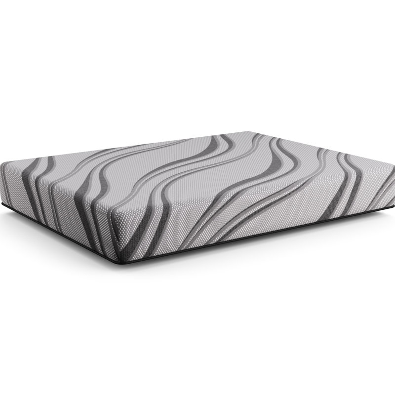 Matelas gris très grand avec mousse de gel moyenne - couche de confort à haute densité, noyau pour un sommeil relaxant, gris, temps de sommeil serein