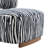Tilton Zebra-Stripe Chenille Accent Chair-1248933958
