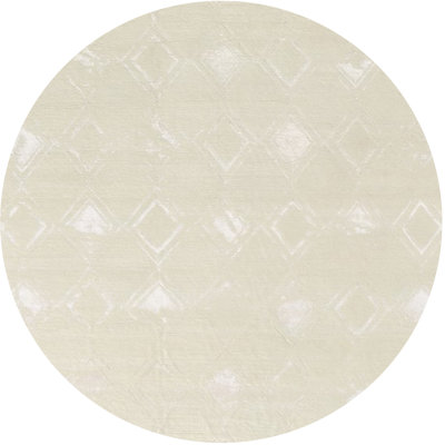 Tapis géométrique beige / blanc
