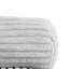 Fauteuil à billes pliable intérieur gris Latina, 2 en 1 pour travailler et se détendre, housse en fausse fourrure, rembourrage en mousse déchiquetée gris, chambre d'amis, fourrure douce, soutien lombaire cylindrique