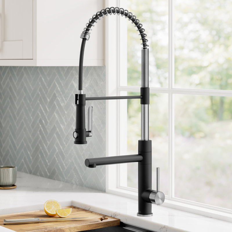 KRAUS Artec Pro Commercial Style 2-Function Single Handle Pull Down Kitchen Faucet with Pot Filler