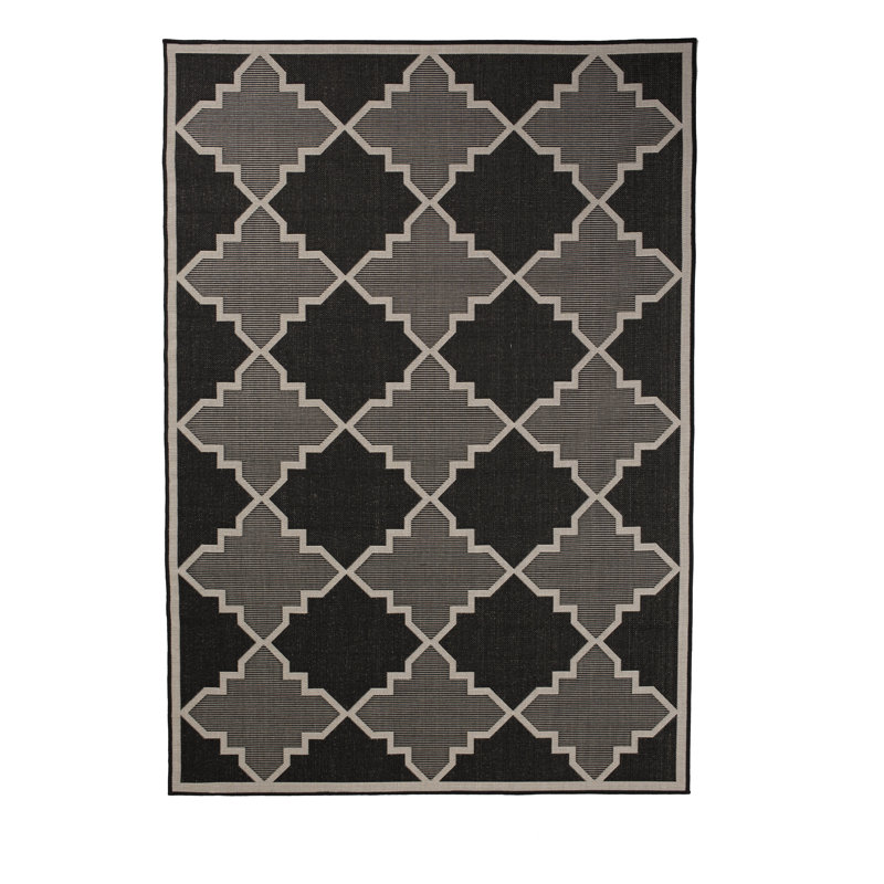 Tapis extérieur noir Furnish My Place, Rectangle 2 pi x 3 pi