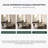 Rectangular Coffee Table Set with Black Natural Luxury Stone Tabletop