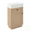 Meuble-lavabo de salle de bain avec lavabo, 1 porte et tablette réglable