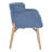 Modern Upholstered Solid Wood Dining Chair With Arms-1484140204