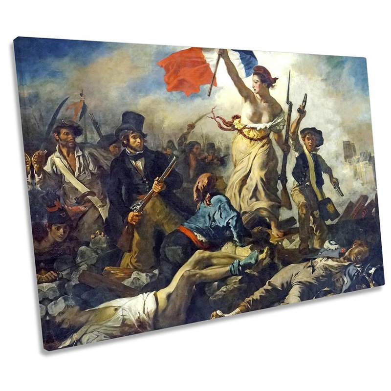 Eugène Delacroix Liberty Leading The People - Wrapped Canvas Print, 61cm H x 91.4cm W x 4cm D