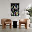 Aquarelle, feuilles, noir, 2, abstrait, contemporain, nature, plante, art mural-1997747447