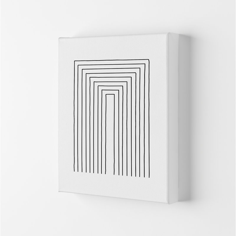 Geometric Black And White A - Print, 29.7cm H x 21cm W x 4cm D, No Frame