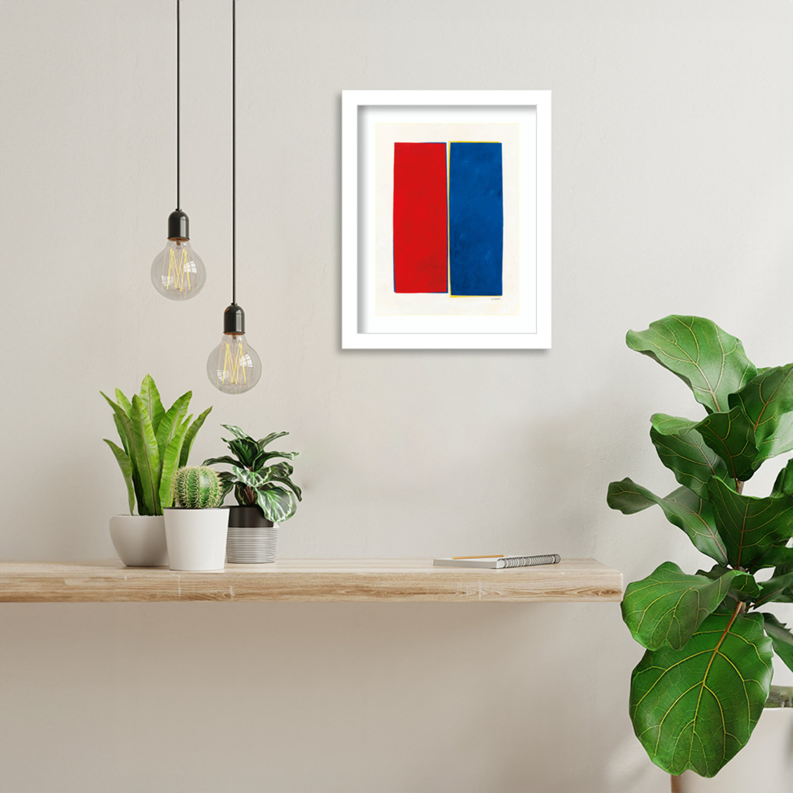 Lealia "Monolithic II" Print, White Framed, 13" H x 11" W