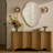 Stoneware Ruffled Vase with Reactive Glaze-609473981