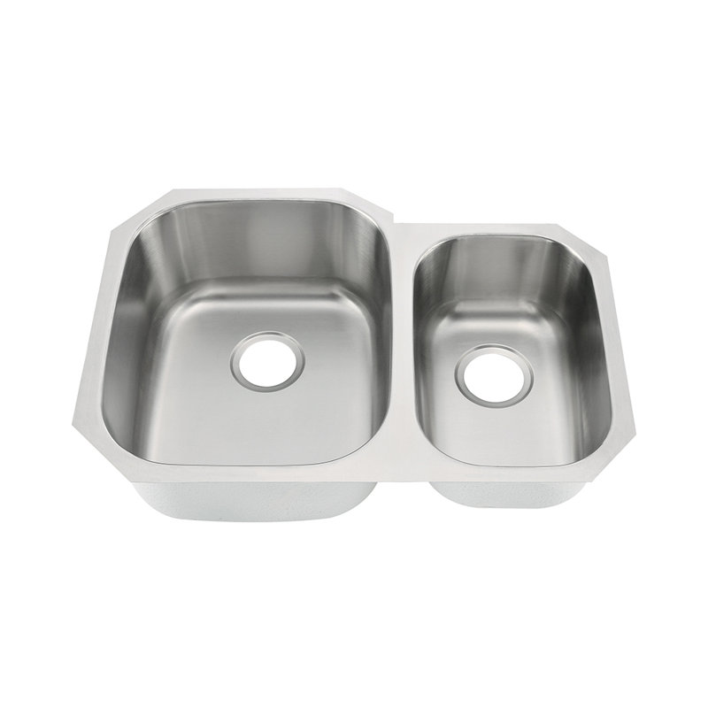 Évier de cuisine encastrable en acier inoxydable, H 9 po x l 30 po x P 21 po, Double bol