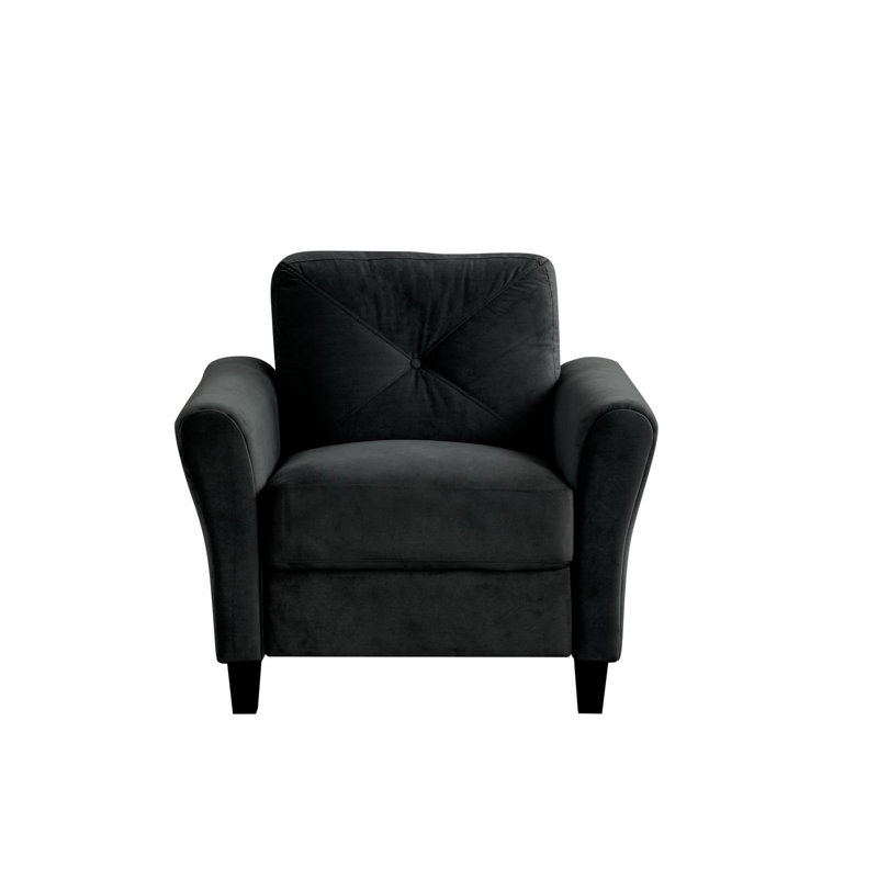 Fauteuil d'appoint en velours, Noir