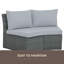 Ensemble de canapé modulaire d'extérieur en rotin 10 pièces, ensemble de conversation en osier PE pour une combinaison libre-594413290-594413301