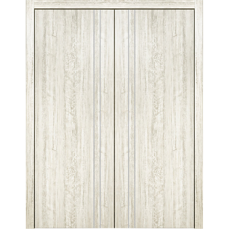 Double porte intérieure stratifiée HG-002V, Bois d'aloès clair, Réversible, 36 po x 96 po