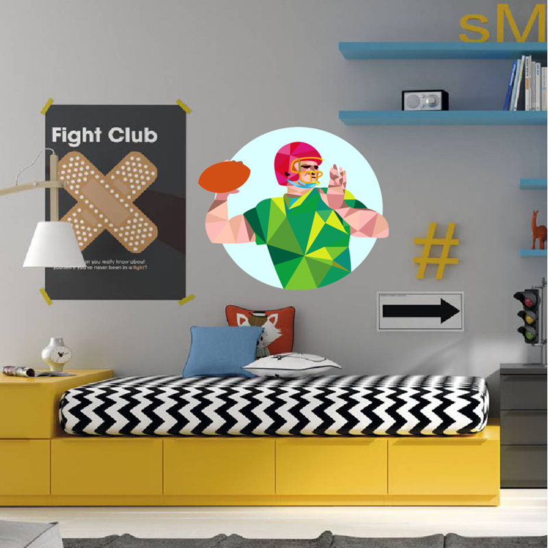 Adhésif décoratif football américain, H 22 po x l 24 po