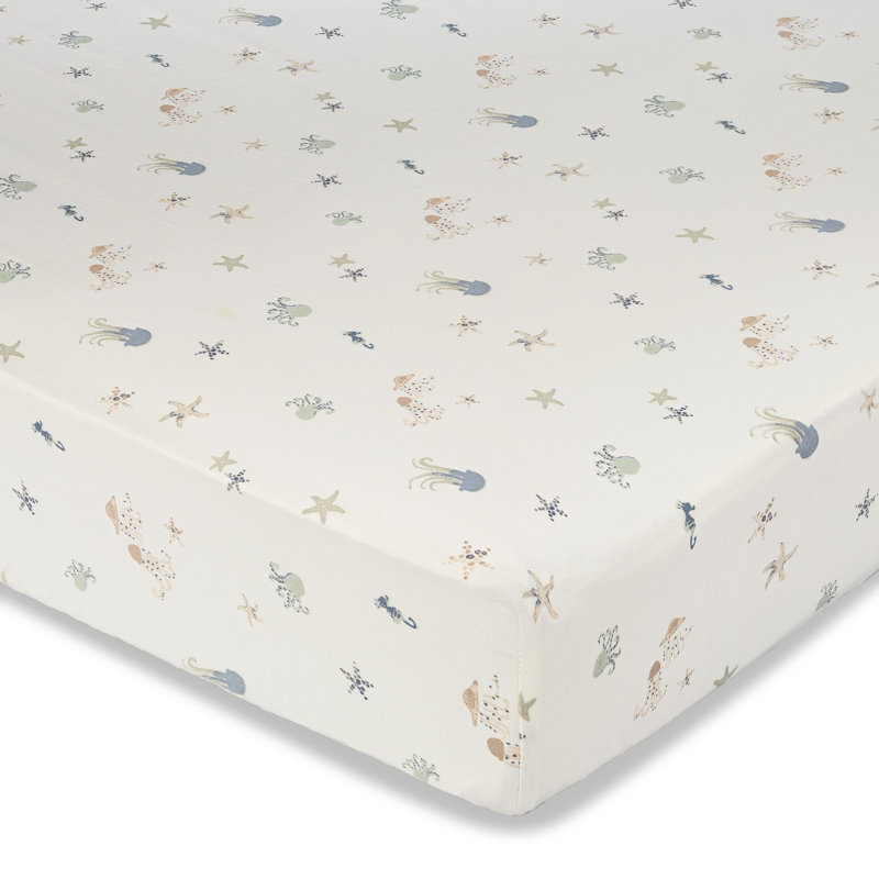 Cove Fitted Crib Sheet (Sea Life)