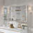 60''W X 30'H Bathroom  Recessed Or Surface Wall Mount Medicine Cabinet With Adjustable Glass Shelves