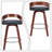 Riggan Faux Leather Upholstered Swivel Bar Stools-671769631
