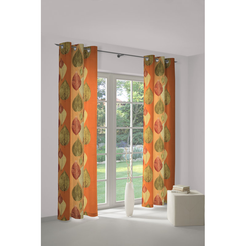 Rajesh Blackout Single Curtain Panel, Terra, 220cm H x 145cm W