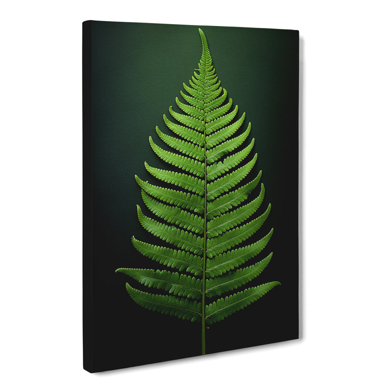 Fern Leaf Tachisme - Wrapped Canvas