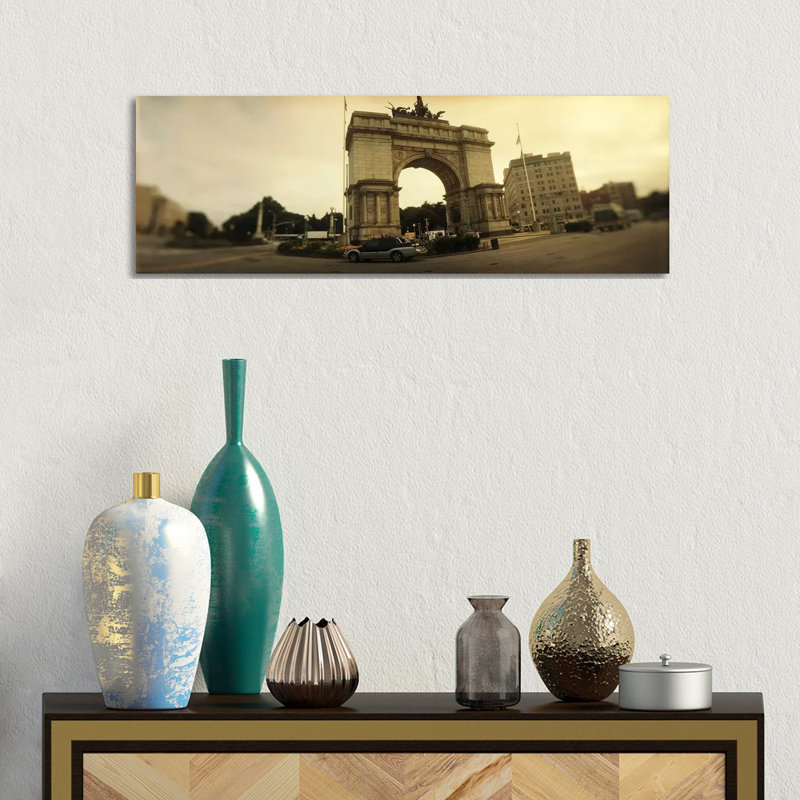 War Memorial, Soldiers And Sailors Memorial Arch, Prospect Park, Grand Army Plaza, Brooklyn, New York City, New York State, USA by Panoramic Images - Wrapped Canvas Panoramic Print