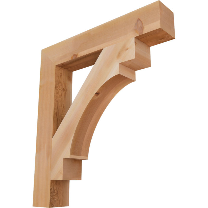 Support en bloc de cèdre rouge occidental, l 5 5 po x P 36 po x H 40 po, H 40 po x l 6 po x P 36 po