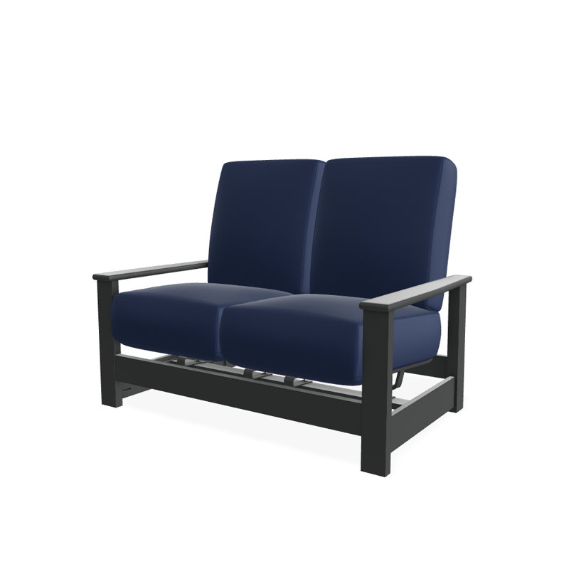 Leeward 56.5'' Wide Loveseat with Cushions, Graphite, Wren