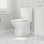 Toilette allongée une pièce à double chasse et profondeur double 25 po Naples, siège brut de 12 po (siège inclus)