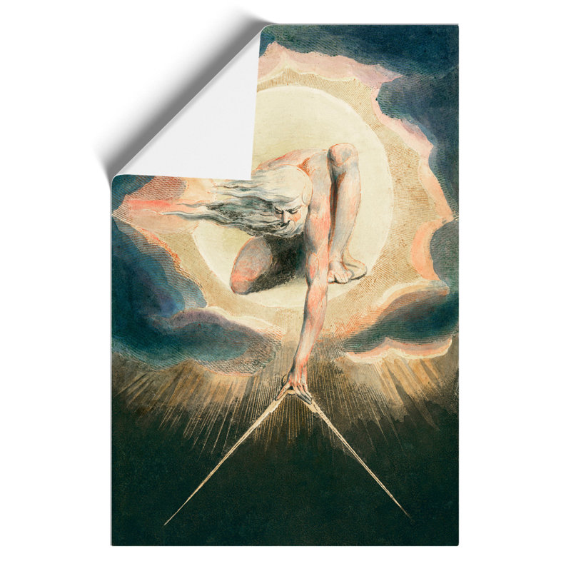 Compass to the Earth by William Blake - Wall Art, 30cm H x 21cm W x 0.1cm D