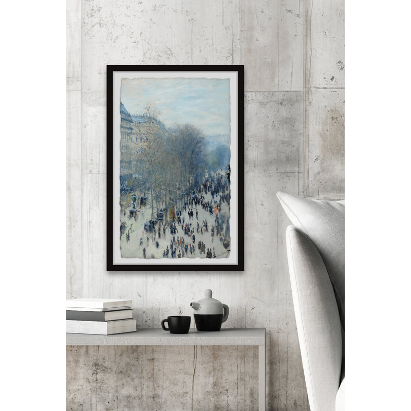 "Boulevard des Capucines", reproduction encadrée, H 18 po x l 12 po