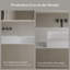 Lavabo de salle de bain mural à surface solide 47 "x 16" Monblari blanc mat-132520277