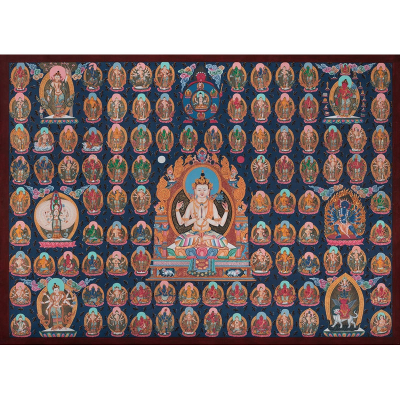 108 Chengrezig Thangka (Brocadeless Thangka)
