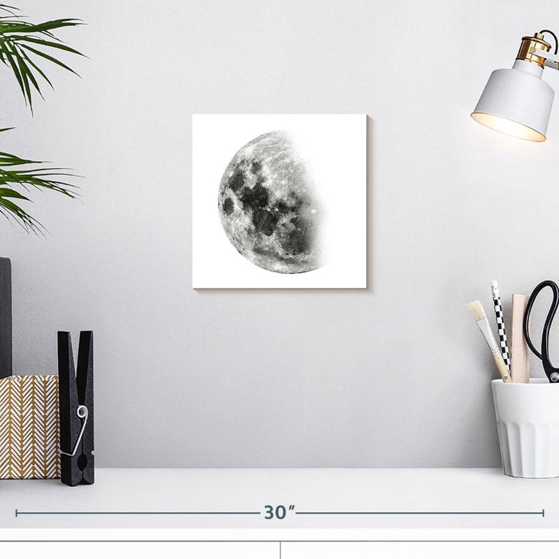 Lune d'Oberle décroissante I, H 10 po x l 10 po