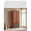 Armoire fonctionnelle à deux tiroirs en bois