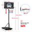 Adjustable Height Foldable 76Cm Metal Portable Basketball Hoop